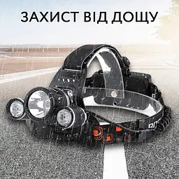 Налобний ліхтар із трьома світлодіодами - мініатюра 5