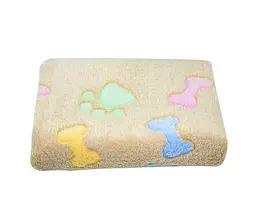 Плед для тварин Soft Flannel Fleece Dog Blanket Bone 50х75 см Коричневий