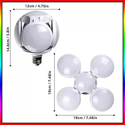 Лампочка люстра світлодіодна розкладна LED-лампа 40 Вт 220 В E27 Football UFO Lamp білий - мініатюра 3