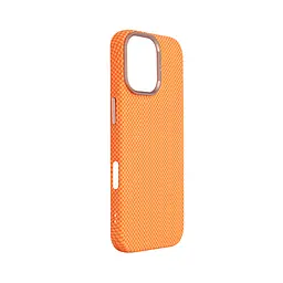Карбоновый чехол для Apple iPhone 17, LikeCarbon2 SE MagCase, оранжевый, тонкий защитный чехол-панель из поликарбоната с магнитами N52, MagSafe, противоударный, совместим с беспроводной зарядкой, приподнятые края для защиты камеры - мініатюра 3