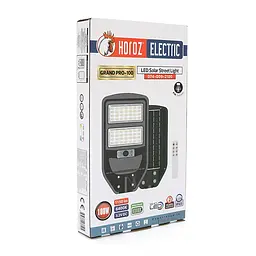 Вуличний ліхтар HOROZ GRAND PRO-100 на сонячній батареї, 100W, 1150lm, 6400K, Box - мініатюра 2