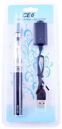 Под-система електронна сигарета CE-6 650 mAh Kit Black (10026) - мініатюра 3
