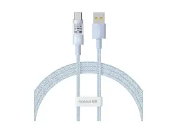 Кабель USB Type-C BASEUS Gem Fast-Charging Type-C/Type-C 100W 1m (P10373000311-00) блакитний