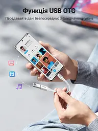 OTG-перехідник UGREEN US378 USB-C - USB-A 0,15 м сріблястий (15819) - мініатюра 4