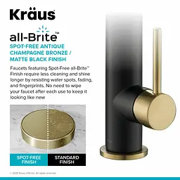 Змішувач для кухні Kraus Artec Pro KPF-1603SFACBMB, Чорний матовий - мініатюра 6