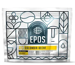 Кава в зернах EPOS COLOMBIA DECAF (БЕЗ КОФЕЇНУ) свіжообсмажена 100% арабіка 200 г