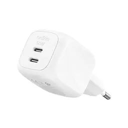 Зарядний пристрій Belkin 2xUSB-C PD50W GaN PPS white (WCH019KQWH) - мініатюра 6
