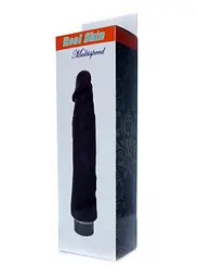 Вібратор Real Skin Multispeed Black, 22,5 см - мініатюра 6