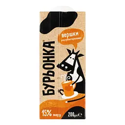 Вершки Бурьонка ультрапастеризовані 15% жиру 200 г - мініатюра 4