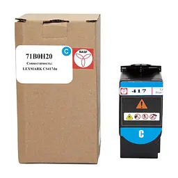 Тонер-картридж BASF Lexmark CS417dn 71B0H20 Cyan (BASF-KT-71B0H20)