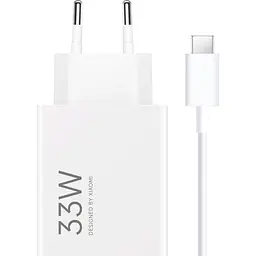 Мережевий зарядний пристрій Xiaomi Mi 33W Charging Combo + Cable USB-A - USB-C White (BHR9956EU) [137228]