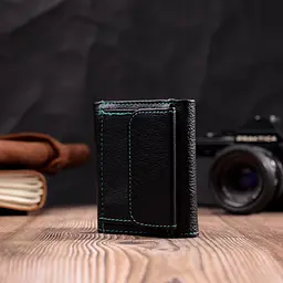 Жіночий невеликий гаманець з натуральної шкіри ST Leather 19504 чорний - мініатюра 9