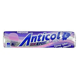 Цукерки Anticol з начинкою зі смаком ментолу та чорної смородини, з цинком 50 г
