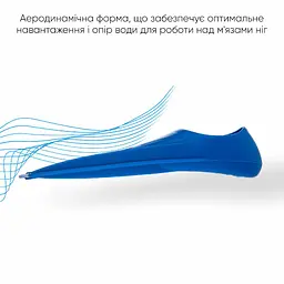 Короткі ласти для тренування в басейні Renvo Frio із закритою п'ятою синій розмір 39-41 (SF100-04 39-41) - мініатюра 5