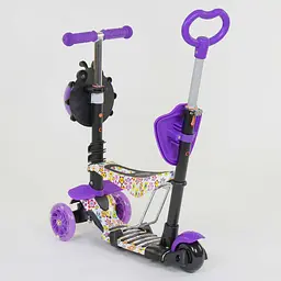 Самокат дитячий Best Scooter 59х15х29 см Фіолетово-білий 000231497 - мініатюра 3