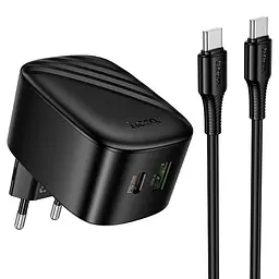 МЗП Hoco CS102A Folding PD30W+QC3.0 (1USB-A/1C) + кабель Type-C to Type-C Black