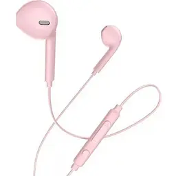 Навушники Hoco M55 Memory sound wire з мікрофоном рожеві 6957531099925 - мініатюра 3