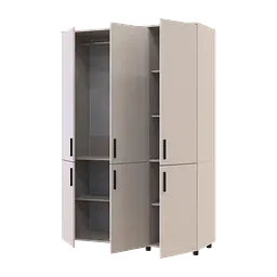 Шкаф для одежды Doros Торн Кашемир 3 ДСП (штанга) 135х51.6х200 (44900495)