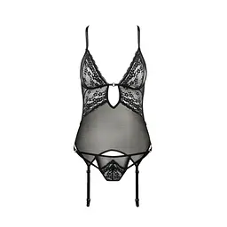 Корсет з декольте Passion ERZA CORSet black L/XL - мініатюра 3