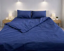 Постільна білизна LARA бязь-страйп Dark Blue d11298e євро