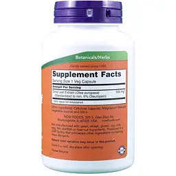 Екстракт листя оливи Now Foods Olive Leaf 500 мг 120 капсул - мініатюра 2