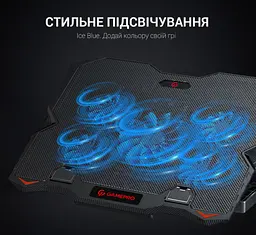 Охолоджувальна підставка для ноутбука до 15,6 дюйма GamePro GPCP-627 2xUSB 5xfans - мініатюра 10