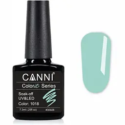 Гель-лак Canni Colorit 1018 ніжно-бірюзовий 7.3 мл - мініатюра 2