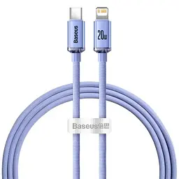 PD кабель Baseus Crystal Shine Series Fast Charging Type-C to iP 20W 1.2mPurple CAJY000205