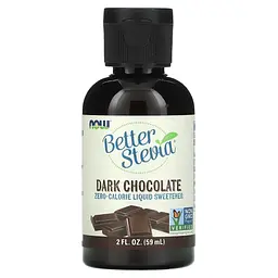 NOW Підсолоджувач Better Stevia - 59 мл Dark Chocolate