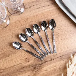 Набір чайних ложок 6 штук з нержавіючої сталі, хром TS Kitchen HP96925 - мініатюра 5