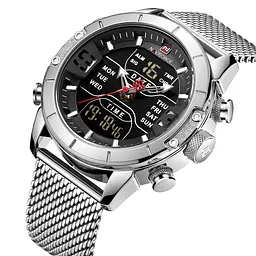 Наручний годинник чоловічий Naviforce Tesla NF9153S Silver Black, NF9153S S/B (15223) - мініатюра 2