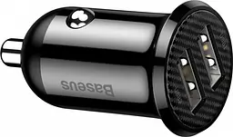 Автомобільний зарядний пристрій Baseus Grain Pro 4.8A 2USB (CCALLP-01) Black [67979] - мініатюра 2