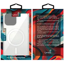 Чохол Ummi transparent with MagSafe для Apple iPhone 15 Pro Max 6.7" Clear - мініатюра 2