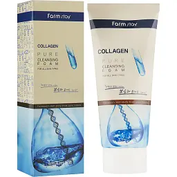 Пінка для вмивання FarmStay Collagen Pure Cleansing Foam з колагеном 180 мл - мініатюра 2