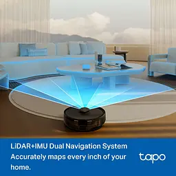 Робот-пилосос з вологим прибиранням TP-LINK Tapo RV30 Max та датчиком LiDAR - мініатюра 9