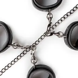 BDSM набір для бондажу EasyToys (чорний) - мініатюра 7