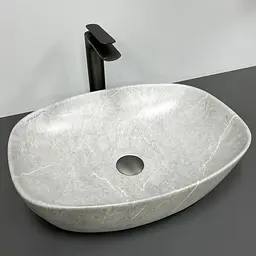 Умивальник VBI Olbia gray stone накладний VBI-014300, Сірий - мініатюра 2