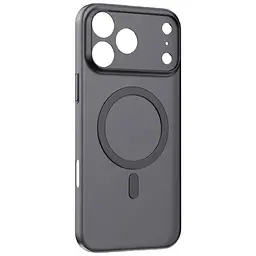 Силіконовий чохол iPhone 17 Pro Max Momax CaseForm Lite Magnetic Case with MagSafe - Матовий чорний, Obsidian Black (MTAP25XLD)