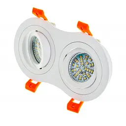 Світильник врізний поворотний Brille HDL-DT 108/2 MR16 WH 36-247 - мініатюра 6