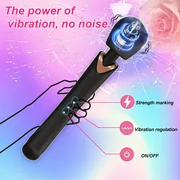 Вібратор B - Series Cute Perfect Wand 30 см (чорний) - мініатюра 22