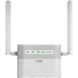 4G WiFi роутер ERGO R023 з SIM-картою та акумулятором 4000 мАг 2,4 ГГц Білий