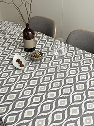 Скатертина столова Ecotton DUCK 170х200 см водовідштовхувальна Абстракт сірий (27951/29) (25032) - мініатюра 4