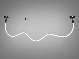 Люстра стельова LED Diasha 9610-2000BHR Шланг, 22W, чорний хром, сучасний стиль для коридору, вітальні, спальні, кухні - мініатюра 2