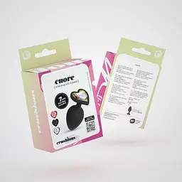 Анальна пробка Crushious Cuore Small, 7 см (чорний) - мініатюра 10