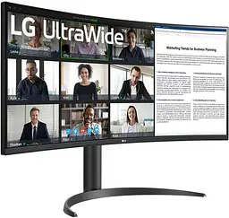 Монітор 34" LG 34WR55QK-B Curved UWQHD 100Hz (34WR55QK-B) 3440x1440 (Ultra-Wide 2K) VA 100 Hz - мініатюра 2