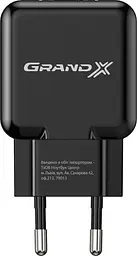 Мережевий зарядний пристрій Grand-X (1xUSB 5В/2.1А) Чорний (CH-03B) - мініатюра 4