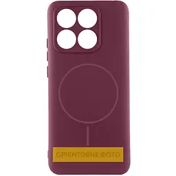 Чохол Silicone Cover Lakshmi Full Camera (AA) with Magnetic Fit для Motorola Moto G86 5G Бордовий / Marsala