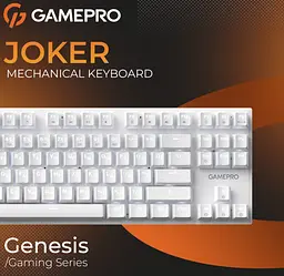 Механічна ігрова клавіатура GamePro MK-124-W USB Hot-Swap Outemu Red Switch White - мініатюра 5