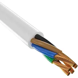 Кабель Одескабель 05VV-F 5G16 білий