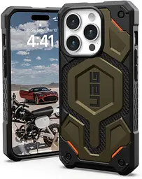 Чохол-накладка Urban Armor Gear Monarch Pro Magsafe для Apple iPhone 15 Pro Kevlar Elemental Green (11422111397B) - мініатюра 2